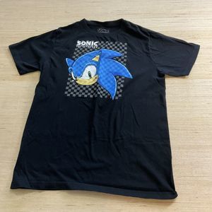 Sonic The Hedgehog Boys' Supersonic Speedster Checked Character T-Shirt XL /XLT